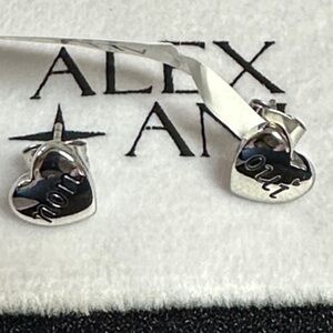Alex and Ani Oui/Non Heart Stud Earrings 🆕